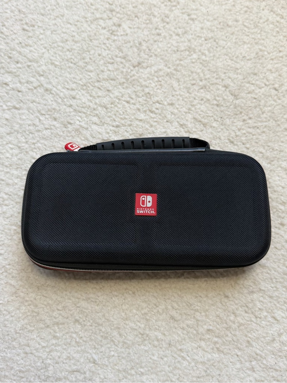 Nintendo Switch Official Black Red Carrying Case + 2 Game Card Holders & Earbuds